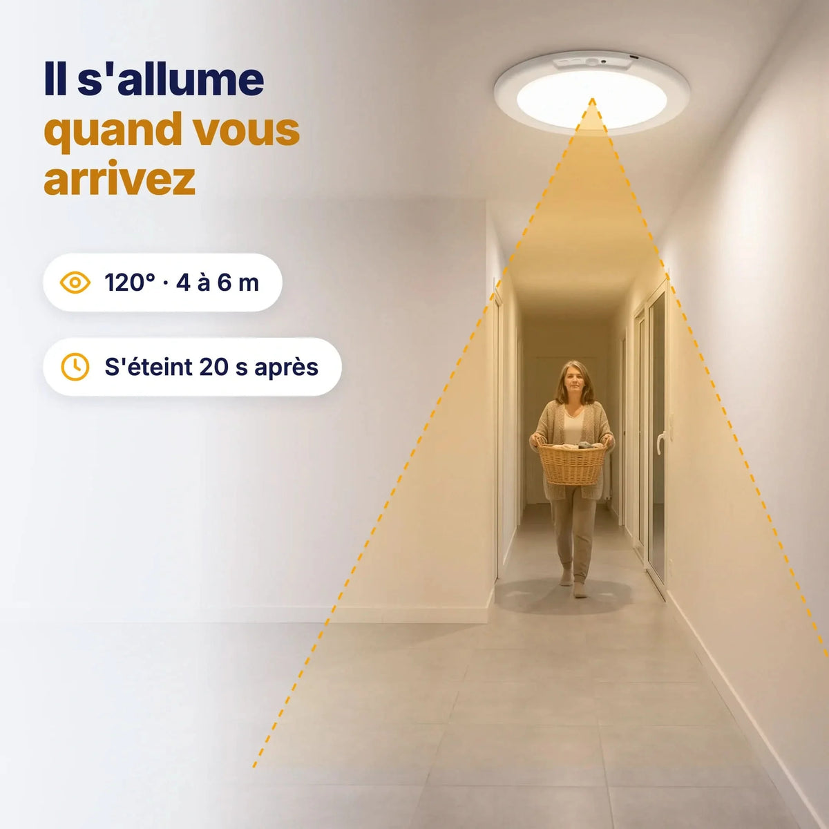 LED-Deckenleuchte mit Bewegungsmelder