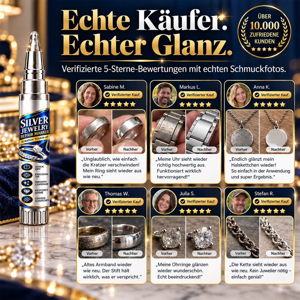 🎄🎉 Vorweihnachtsangebot: Schmuck-Reparatur- und Ausbesserungsstift – ✨ Verleihe abgenutzten silberfarbenen Oberflächen neuen Glanz
