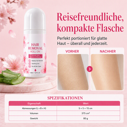 Sanfter Roll-On zur schonenden Körperhaarentfernung