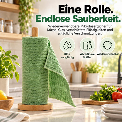 🔥 50 % RABATT🔥🔥 Solange der Vorrat reicht –Mehr kaufen, mehr geschenkt ! 🎉 Abreißbares Mikrofaser-Reinigungstuch auf Rolle