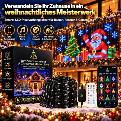 💥 NUR FÜR KURZE ZEIT 50 % RABATT! 🎄 Intelligente, animierte Weihnachtsbeleuchtung 📱 Mehrere Lichter verbinden und per App ein gemeinsames Lichtmuster steuern ✨ Lass es leuchten und genieße den Weihnachtszauber