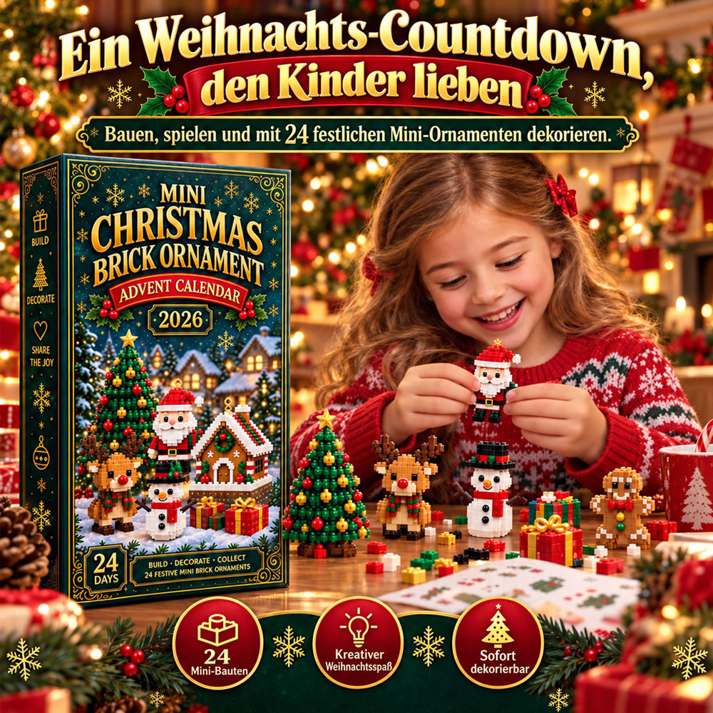 ⏳ Letzter Tag, um 49 % zu sparen – 🎄 24-Tage-Mini-Weihnachtsdeko-Adventskalender | 24 einzigartige, festliche Bausets mit Aufhängeschlaufen – perfekt zum Schmücken von Weihnachtsbäumen, Kränzen und festlichen Dekorationen 🧱