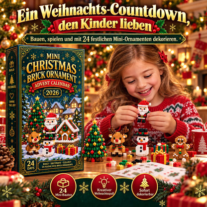 ⏳ Letzter Tag, um 49 % zu sparen – 🎄 24-Tage-Mini-Weihnachtsdeko-Adventskalender | 24 einzigartige, festliche Bausets mit Aufhängeschlaufen – perfekt zum Schmücken von Weihnachtsbäumen, Kränzen und festlichen Dekorationen 🧱