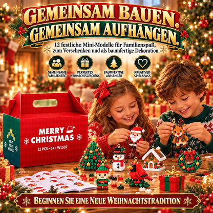 ⏳ Nur heute 49 % sparen – 🎄 12-Tage-Mini-Weihnachts-Bauset zum Selberbauen | 12 einzigartige, festliche Bausets mit Aufhängeschlaufen – perfekt zum Schmücken von Weihnachtsbäumen, Kränzen und festlichen Dekorationen 🧱