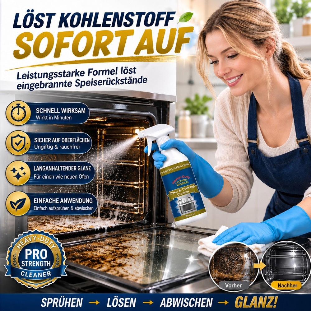💥 LETZTER TAG｜50 % RABATT 🌻Hochwirksames Backofen- & Herdplatten-Reinigungsspray