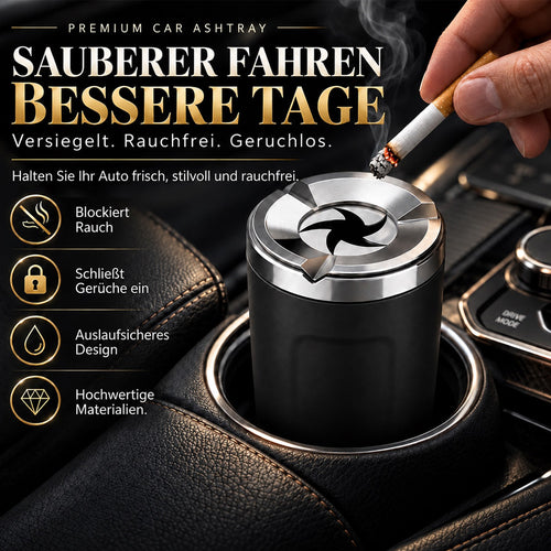 Drehbarer Aschenbecher für das Auto mit Keramik-Innenbehälter