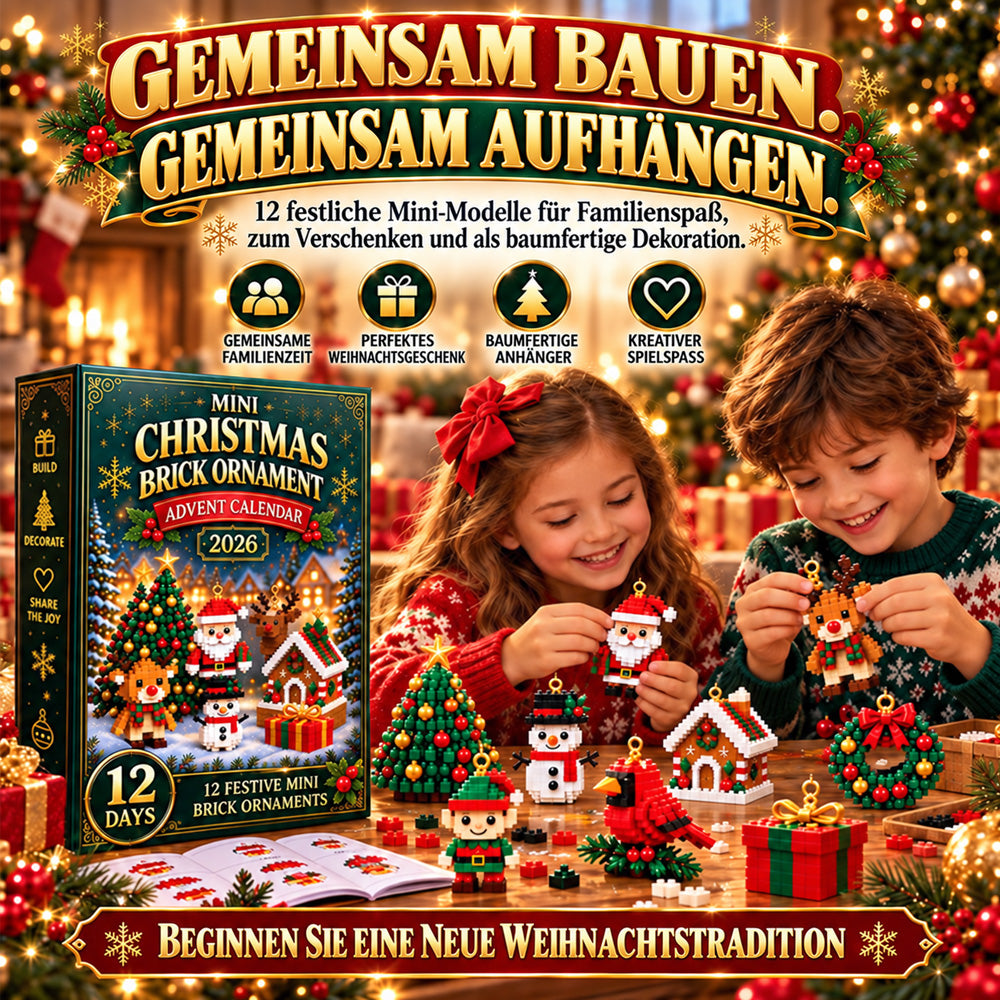⏳ Letzter Tag, um 49 % zu sparen ⏳ – 🎄 12-Tage-Mini-Weihnachtsdeko-Adventskalender | 12 einzigartige, festliche Bausets mit Aufhängeschlaufen – perfekt zum Schmücken von Weihnachtsbäumen, Kränzen und festlichen Dekorationen 🧱