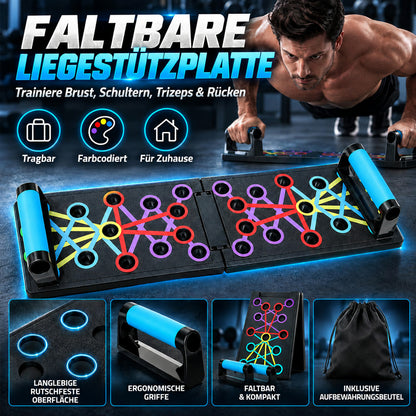 Faltbares und multifunktionales Liegestützbrett fürs Training