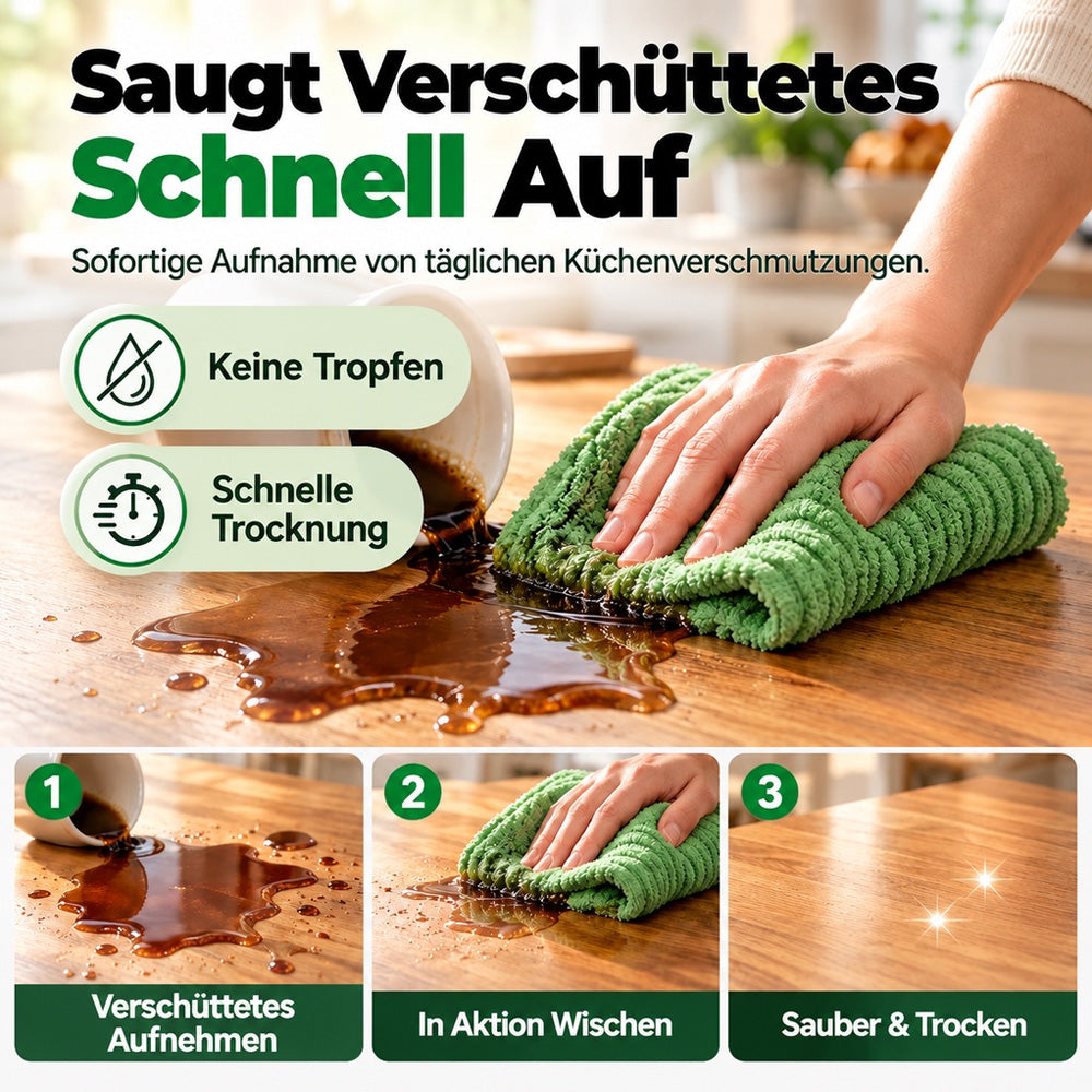 🔥 50 % RABATT🔥🔥 Solange der Vorrat reicht –Mehr kaufen, mehr geschenkt ! 🎉 Abreißbares Mikrofaser-Reinigungstuch auf Rolle