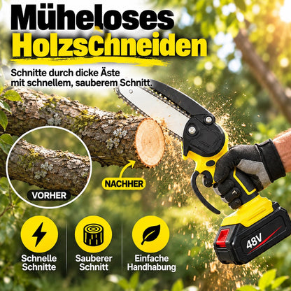 🔥 50 % Rabatt+Kostenloser Versand ! Mini-Elektrosäge mit Sicherheitsschloss – Klein, aber kraftvoll! ✋️ Einhandbedienung, Sicherheitsschutz, 48V Akku ⚡ Limitiertes Angebot ⏳
