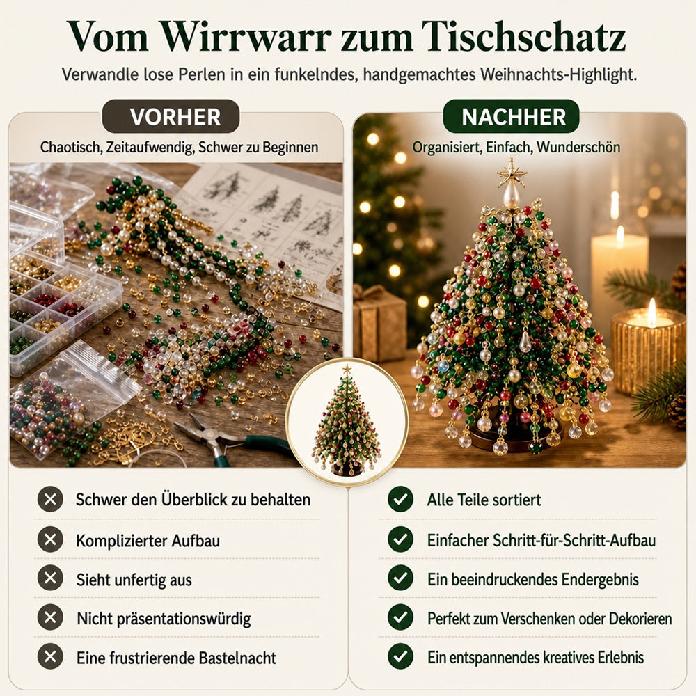 🎄✨ DIY Perlen-Weihnachtsbaum-Set – 🎅 Gestalte deine eigene funkelnde Weihnachtsdekoration
