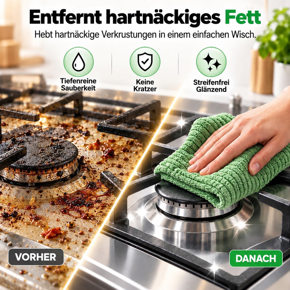 🔥 50 % RABATT🔥🔥 Solange der Vorrat reicht –Mehr kaufen, mehr geschenkt ! 🎉 Abreißbares Mikrofaser-Reinigungstuch auf Rolle