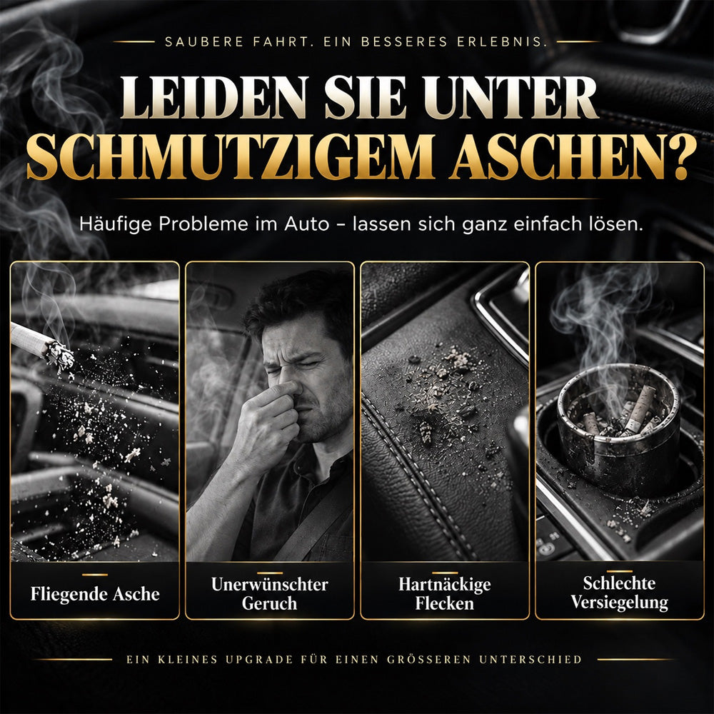 Drehbarer Aschenbecher für das Auto mit Keramik-Innenbehälter