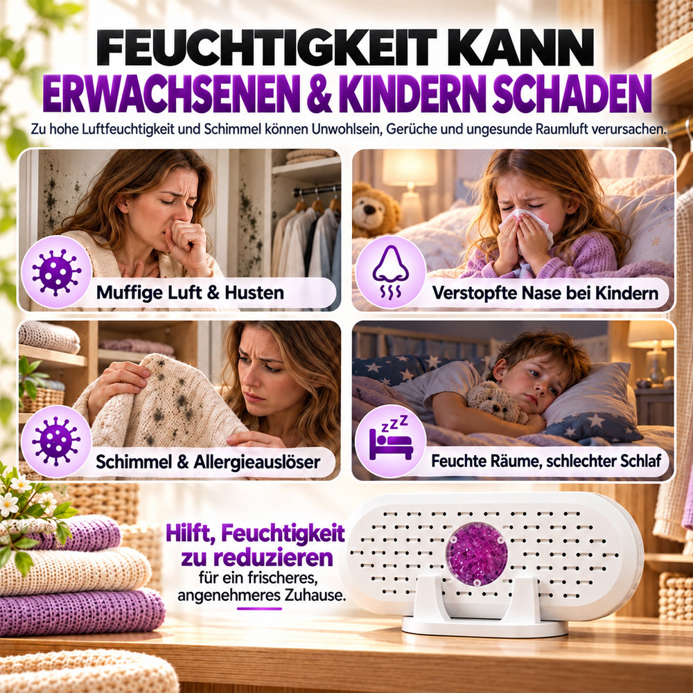 ⏳🔥 NUR FÜR KURZE ZEIT 50 % RABATT! ⏰ Mini-Wiederverwendbarer Luftentfeuchter für den Haushalt