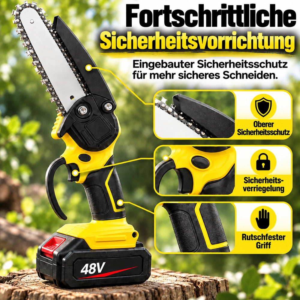 🔥 50 % Rabatt+Kostenloser Versand ! Mini-Elektrosäge mit Sicherheitsschloss – Klein, aber kraftvoll! ✋️ Einhandbedienung, Sicherheitsschutz, 48V Akku ⚡ Limitiertes Angebot ⏳