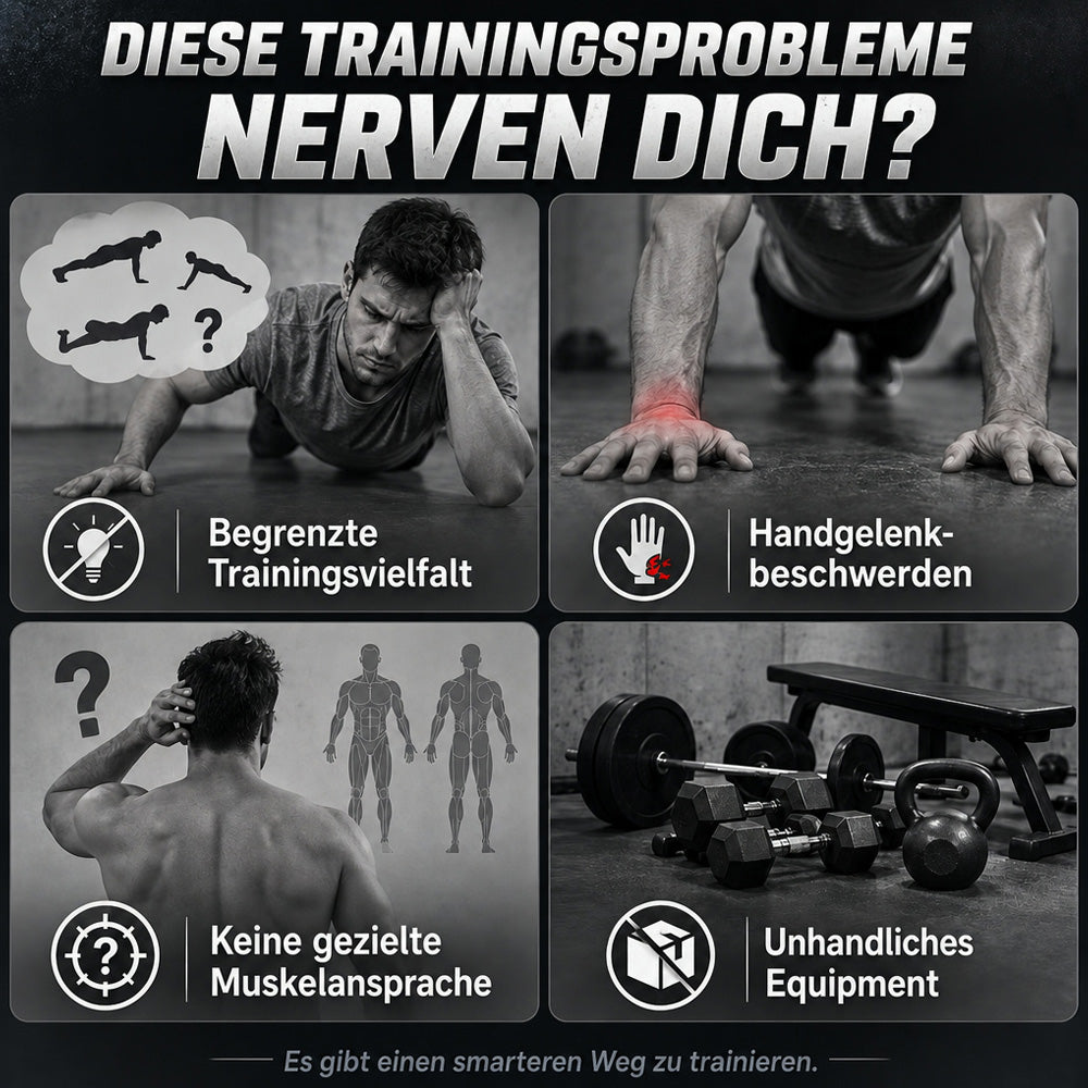 Faltbares und multifunktionales Liegestützbrett fürs Training