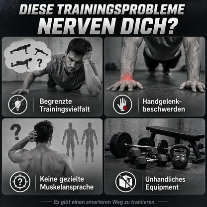 Faltbares und multifunktionales Liegestützbrett fürs Training