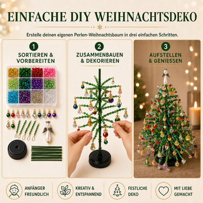 🎄✨ DIY Perlen-Weihnachtsbaum-Set – 🎅 Gestalte deine eigene funkelnde Weihnachtsdekoration