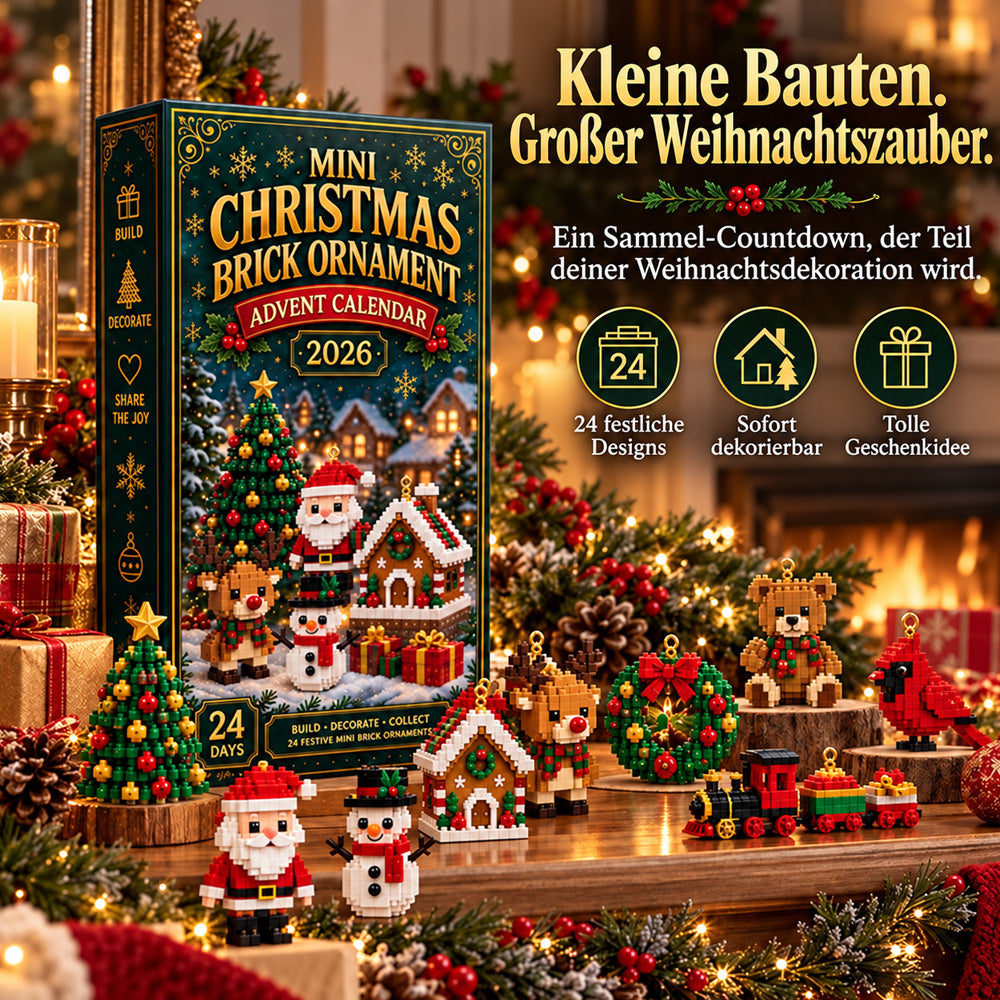 ⏳ Letzter Tag, um 49 % zu sparen – 🎄 24-Tage-Mini-Weihnachtsdeko-Adventskalender | 24 einzigartige, festliche Bausets mit Aufhängeschlaufen – perfekt zum Schmücken von Weihnachtsbäumen, Kränzen und festlichen Dekorationen 🧱