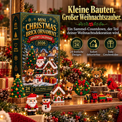 ⏳ Letzter Tag, um 49 % zu sparen – 🎄 24-Tage-Mini-Weihnachtsdeko-Adventskalender | 24 einzigartige, festliche Bausets mit Aufhängeschlaufen – perfekt zum Schmücken von Weihnachtsbäumen, Kränzen und festlichen Dekorationen 🧱