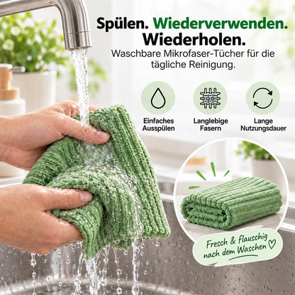 🔥 50 % RABATT🔥🔥 Solange der Vorrat reicht –Mehr kaufen, mehr geschenkt ! 🎉 Abreißbares Mikrofaser-Reinigungstuch auf Rolle