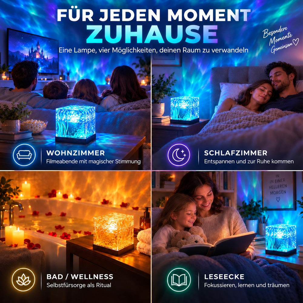 💥2026 Aktion: 50% Rabatt💥Nordlicht-Traum Projektor 2026 – 16-Farben-Aurora-Lampe, stimmungsvolle Beleuchtung für Schlafzimmer, moderne Deko-Leuchte für Zuhause -Remifa®