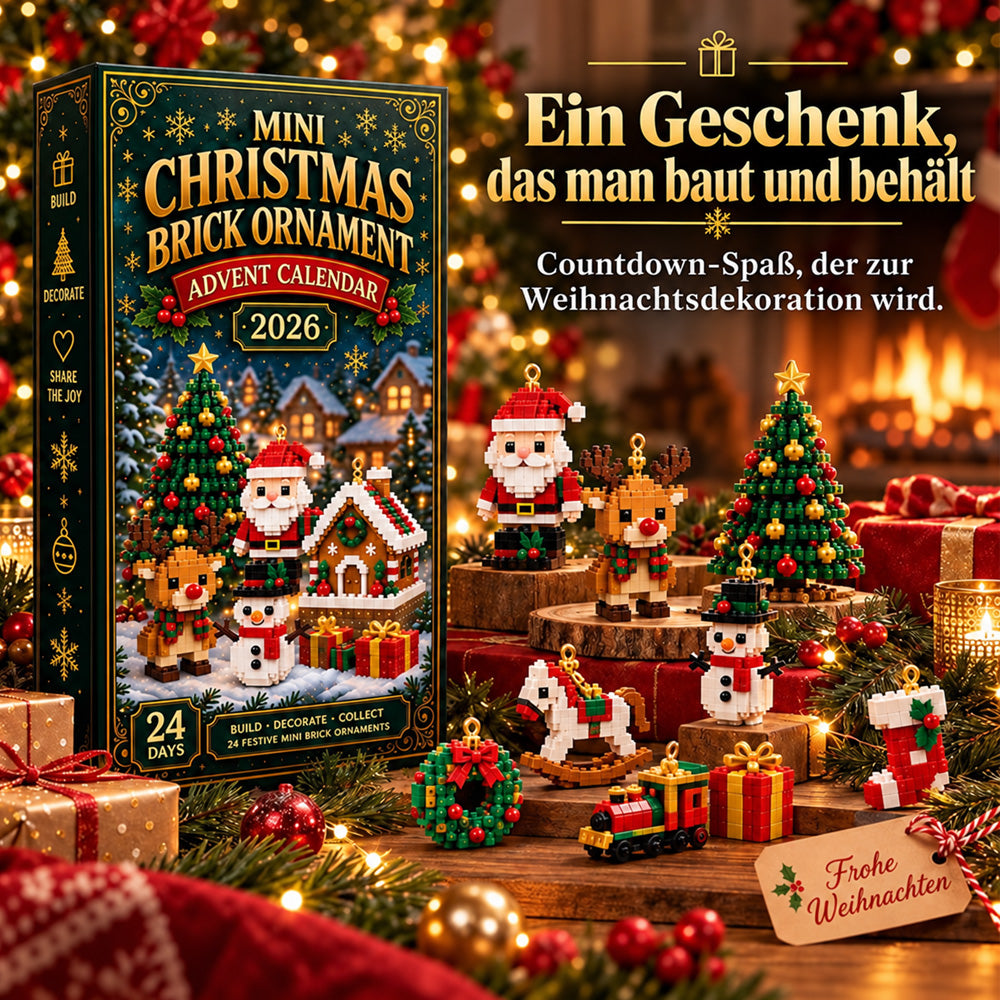 ⏳ Letzter Tag, um 49 % zu sparen – 🎄 24-Tage-Mini-Weihnachtsdeko-Adventskalender | 24 einzigartige, festliche Bausets mit Aufhängeschlaufen – perfekt zum Schmücken von Weihnachtsbäumen, Kränzen und festlichen Dekorationen 🧱