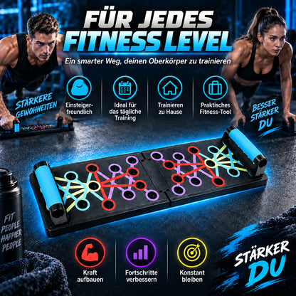 Faltbares und multifunktionales Liegestützbrett fürs Training