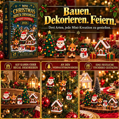 ⏳ Letzter Tag, um 49 % zu sparen – 🎄 24-Tage-Mini-Weihnachtsdeko-Adventskalender | 24 einzigartige, festliche Bausets mit Aufhängeschlaufen – perfekt zum Schmücken von Weihnachtsbäumen, Kränzen und festlichen Dekorationen 🧱