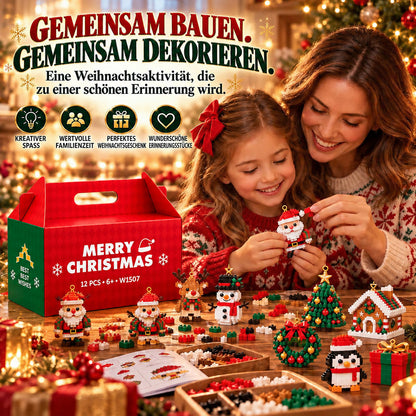 ⏳ Nur heute 49 % sparen – 🎄 12-Tage-Mini-Weihnachts-Bauset zum Selberbauen | 12 einzigartige, festliche Bausets mit Aufhängeschlaufen – perfekt zum Schmücken von Weihnachtsbäumen, Kränzen und festlichen Dekorationen 🧱