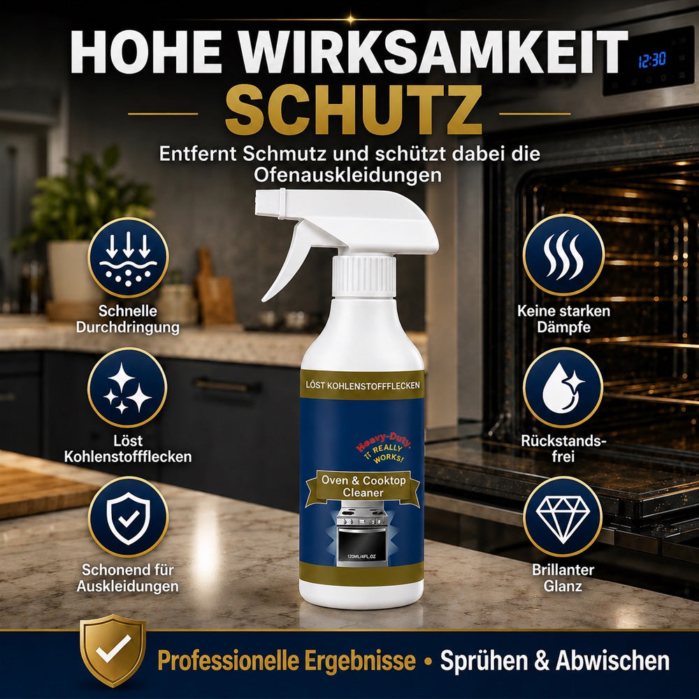 💥 LETZTER TAG｜50 % RABATT 🌻Hochwirksames Backofen- & Herdplatten-Reinigungsspray