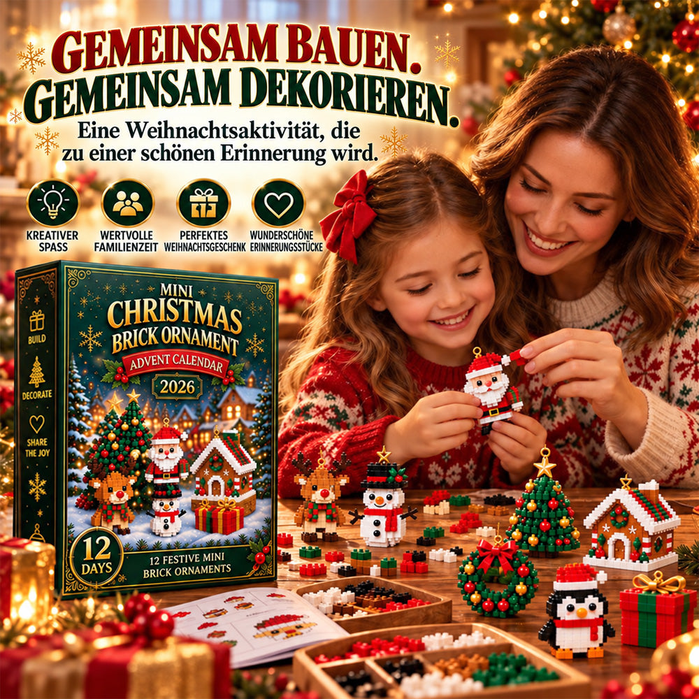 ⏳ Letzter Tag, um 49 % zu sparen ⏳ – 🎄 12-Tage-Mini-Weihnachtsdeko-Adventskalender | 12 einzigartige, festliche Bausets mit Aufhängeschlaufen – perfekt zum Schmücken von Weihnachtsbäumen, Kränzen und festlichen Dekorationen 🧱