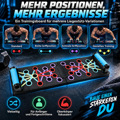 Faltbares und multifunktionales Liegestützbrett fürs Training