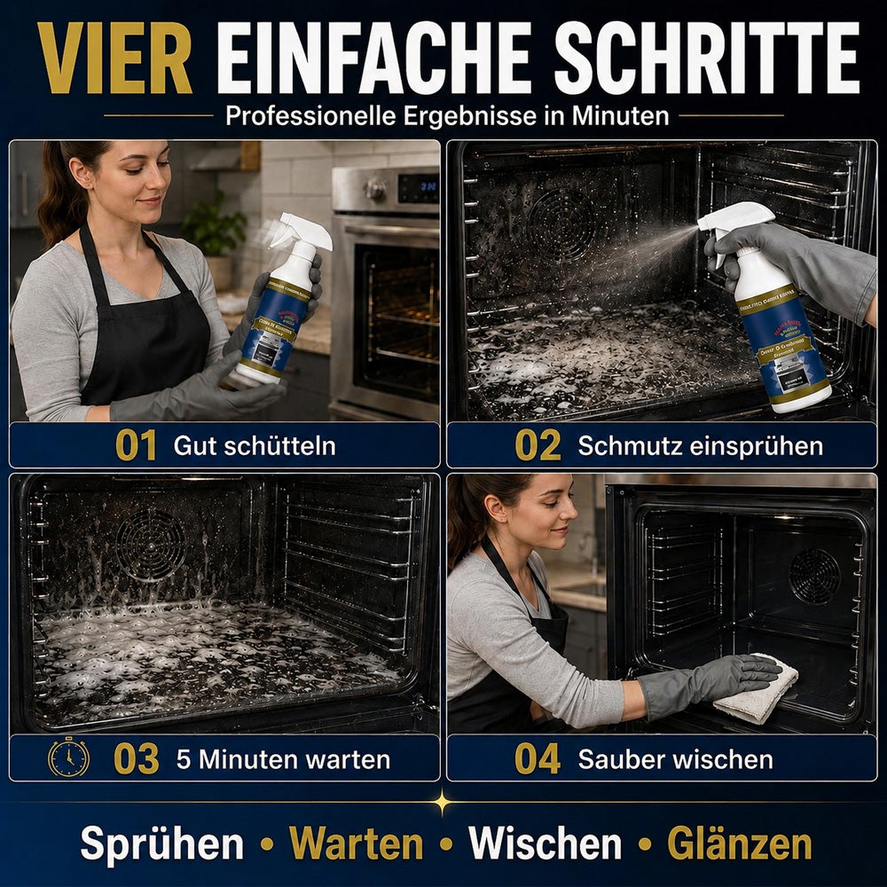 💥 LETZTER TAG｜50 % RABATT 🌻Hochwirksames Backofen- & Herdplatten-Reinigungsspray