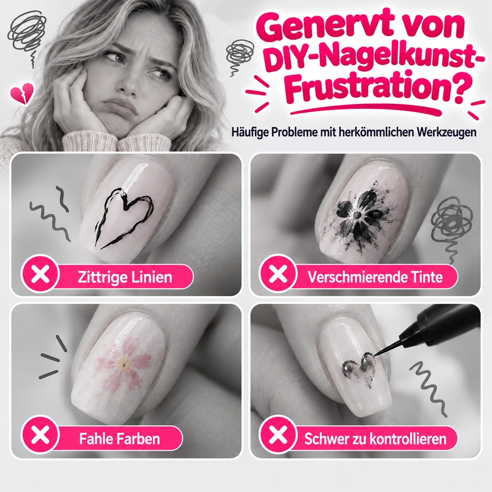 24-Farben Doppelseitige Nagel-Art-Stifte Set