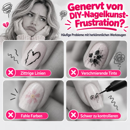 24-Farben Doppelseitige Nagel-Art-Stifte Set