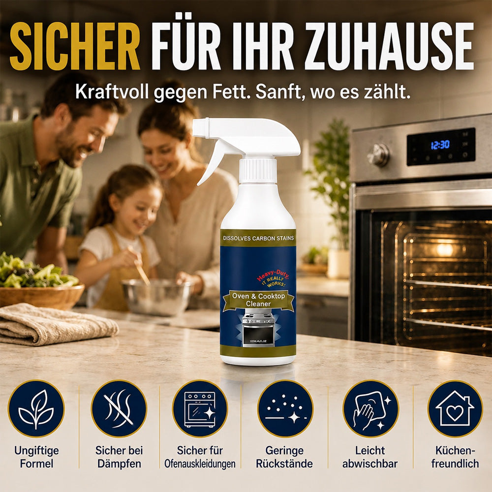 💥 LETZTER TAG｜50 % RABATT 🌻Hochwirksames Backofen- & Herdplatten-Reinigungsspray