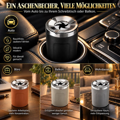 Drehbarer Aschenbecher für das Auto mit Keramik-Innenbehälter
