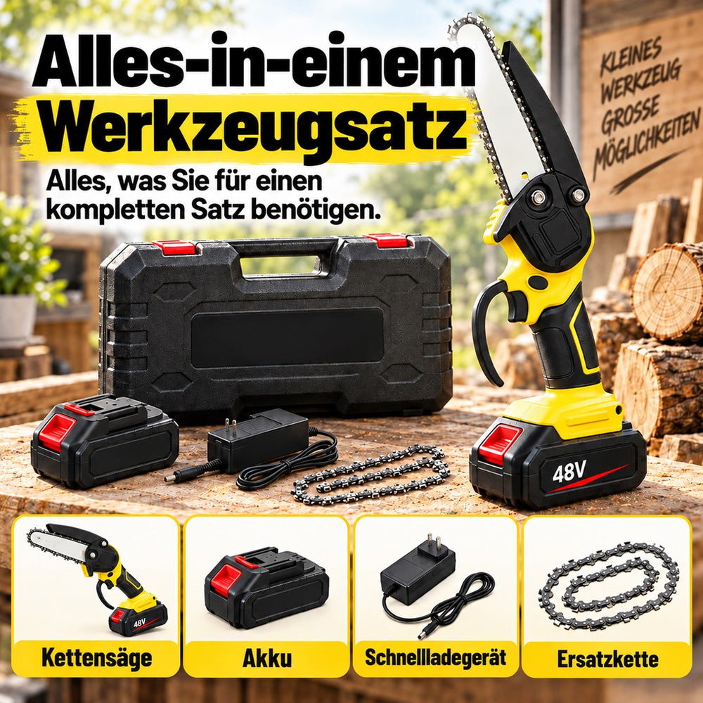 🔥 50 % Rabatt+Kostenloser Versand ! Mini-Elektrosäge mit Sicherheitsschloss – Klein, aber kraftvoll! ✋️ Einhandbedienung, Sicherheitsschutz, 48V Akku ⚡ Limitiertes Angebot ⏳