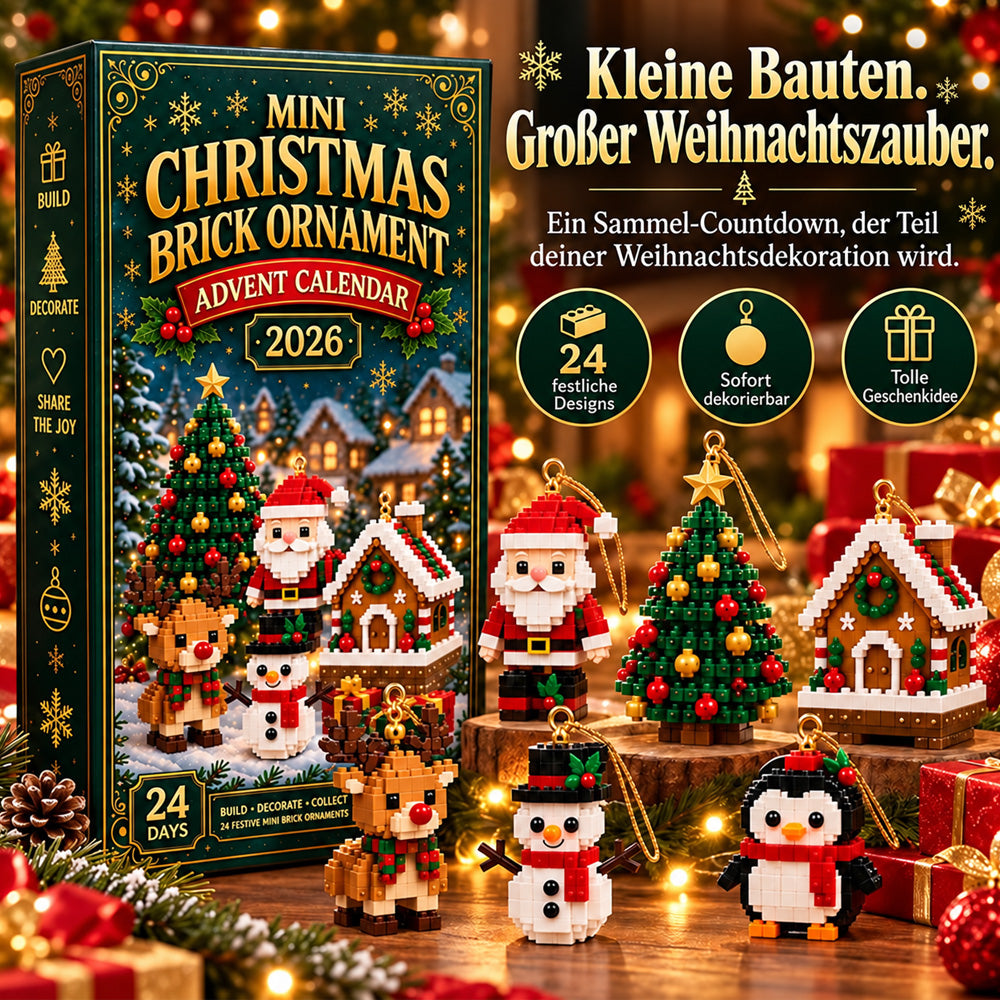 ⏳ Letzter Tag, um 49 % zu sparen – 🎄 24-Tage-Mini-Weihnachtsdeko-Adventskalender | 24 einzigartige, festliche Bausets mit Aufhängeschlaufen – perfekt zum Schmücken von Weihnachtsbäumen, Kränzen und festlichen Dekorationen 🧱