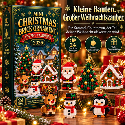 ⏳ Letzter Tag, um 49 % zu sparen – 🎄 24-Tage-Mini-Weihnachtsdeko-Adventskalender | 24 einzigartige, festliche Bausets mit Aufhängeschlaufen – perfekt zum Schmücken von Weihnachtsbäumen, Kränzen und festlichen Dekorationen 🧱