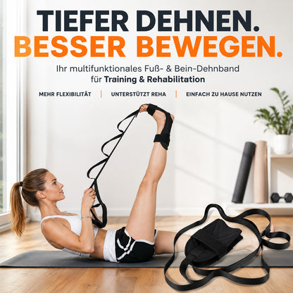 Multifunktionales Fuß- & Bein-Dehnband – Training & Rehabilitation
