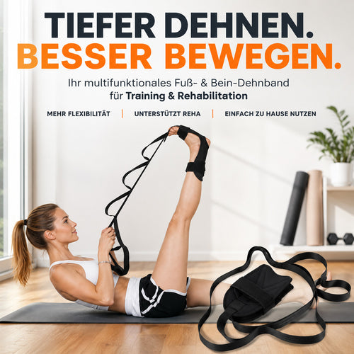 Multifunktionales Fuß- & Bein-Dehnband – Training & Rehabilitation