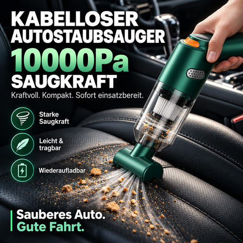 📢📢 50 % RABATT!! ⏰ Neu verbesserter kabelloser Autostaubsauger – 10.000 Pa Saugkraft & 4.000-mAh-Akku 🚗