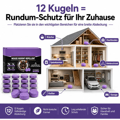 🐭 🐭12er-Pack Nager-Abwehrkugeln für Zuhause & Küche – 🌿 EINE DUFTBARRIERE, DIE SIE NICHT ZUM BLEIBEN EINLÄDT