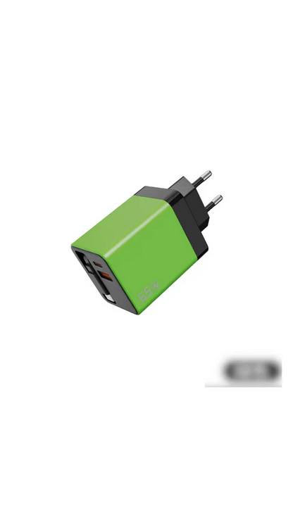 3-in-1-GaN-Ladegerät, 80 W MAX skalierbares Schnelllademodul mit Typ-C-Kabel und 2 USB-Anschlüssen