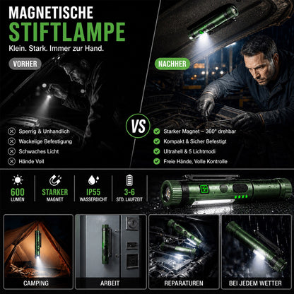 🧲🔦Multifunktionale, stiftförmige Arbeitsleuchte mit starkem Magnetfeld🧲