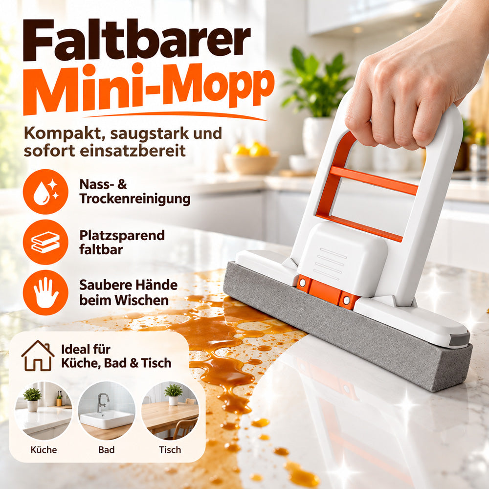 📢 📢 NUR HEUTE ⭐ 2 kaufen und 1 gratis dazu🧹🧹 Mini-Mopp SELBSTAUSWÜREND & tragbar