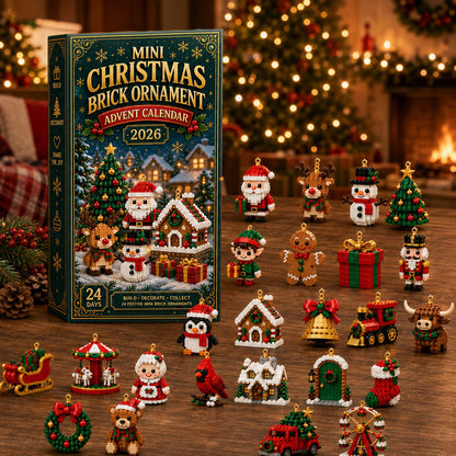 ⏳ Letzter Tag, um 49 % zu sparen – 🎄 24-Tage-Mini-Weihnachtsdeko-Adventskalender | 24 einzigartige, festliche Bausets mit Aufhängeschlaufen – perfekt zum Schmücken von Weihnachtsbäumen, Kränzen und festlichen Dekorationen 🧱