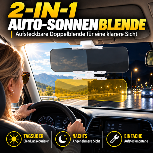 upsell-Universelle HD-Antiblend-Sonnenblende fürs Auto – Tag und Nacht